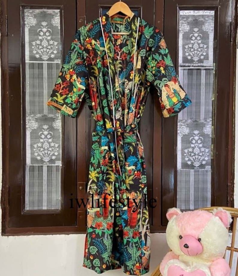 Bridal Robe Kimono dress Bridesmaid robes Boho kimono cotton Kimono Robe Dressing gown Vintage kimono mothers day Kimono Dragon