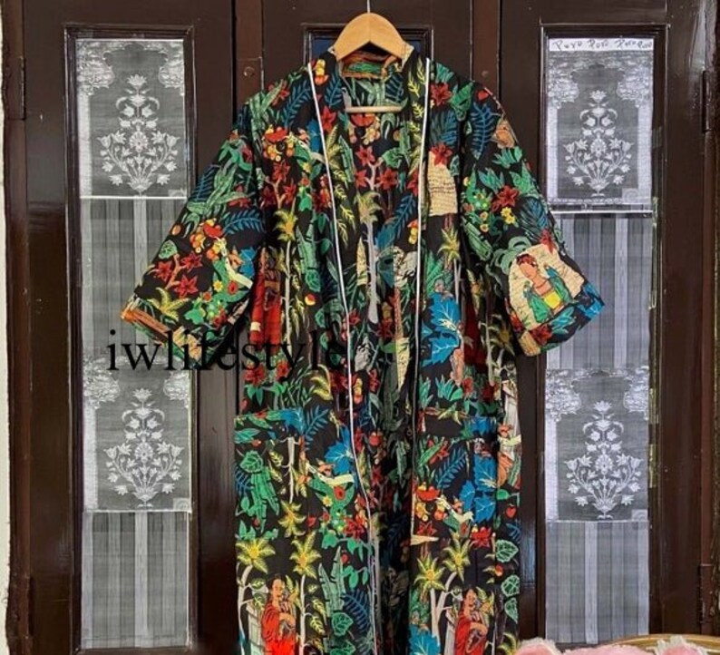 Bridal Robe Kimono dress Bridesmaid robes Boho kimono cotton Kimono Robe Dressing gown Vintage kimono mothers day Kimono Dragon