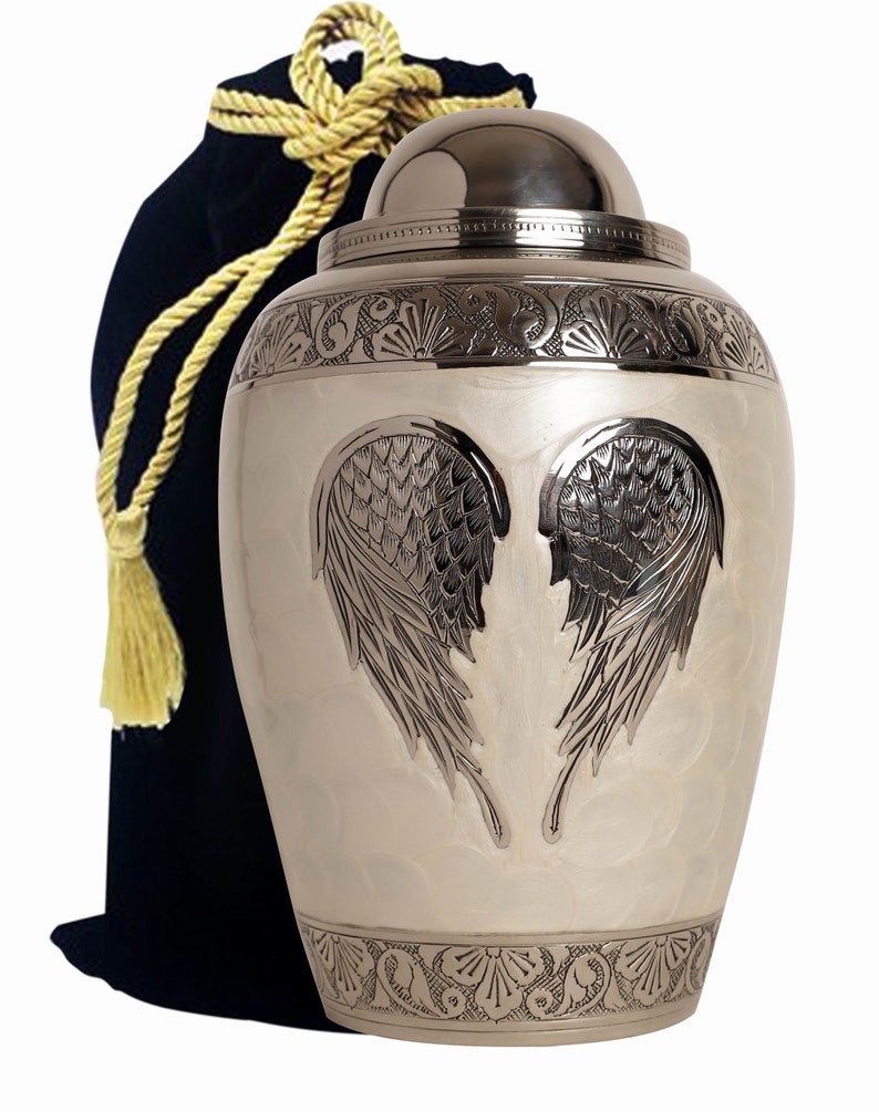 Brass Cremation Urns for Adult Asheswingspearl Etsy