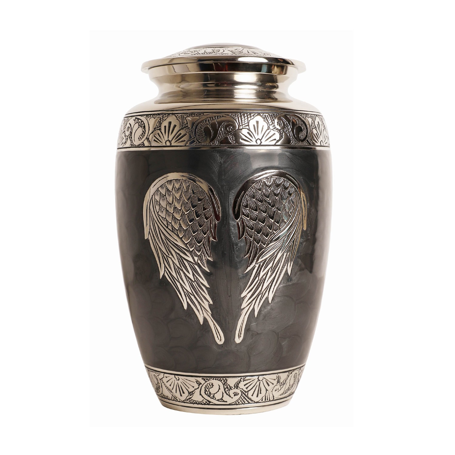 Aluminium Cremation Urns Adult Asheswingsblacksilverlarge Etsy