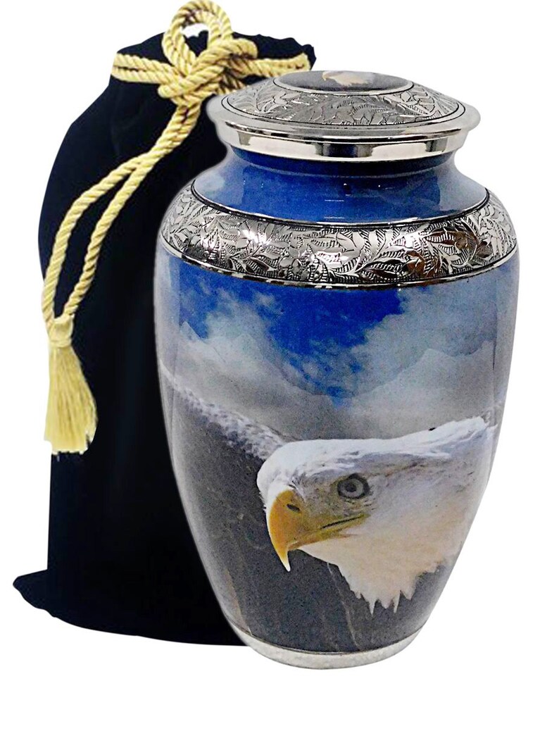 Bald Eagle Flying in a Cloudy Skysilver Cremation Urns for Etsy