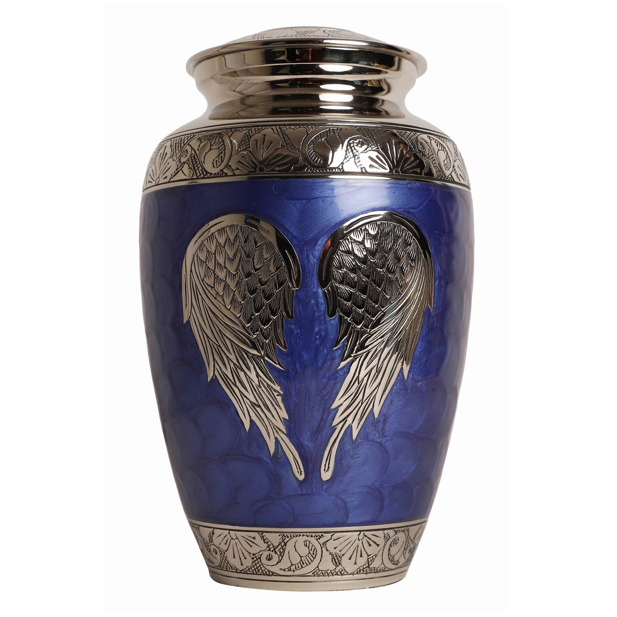 Brass Cremation Urns Adult Asheswingsbluesilverlarge Etsy Canada