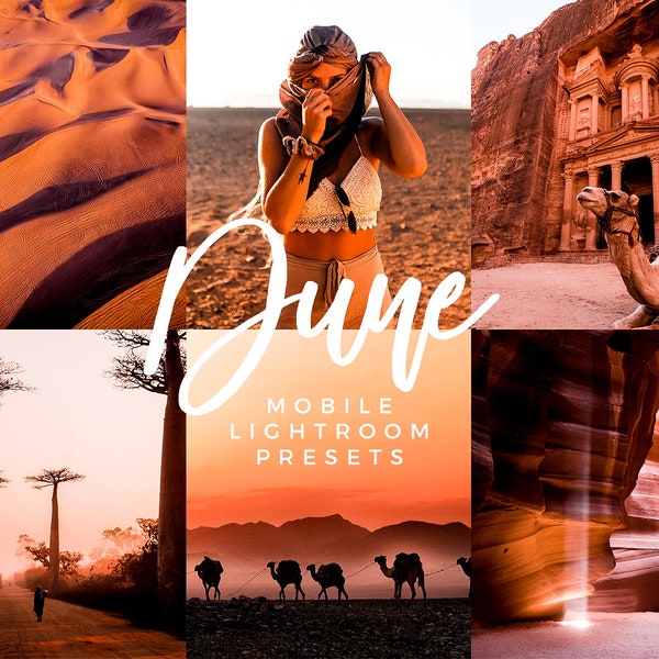 10 Mobile Lightroom Presets Dune - Desert Sahara Petra Instagram Blogger Travel Lifestyle - Photo Editing Perfect Feed For Instagram