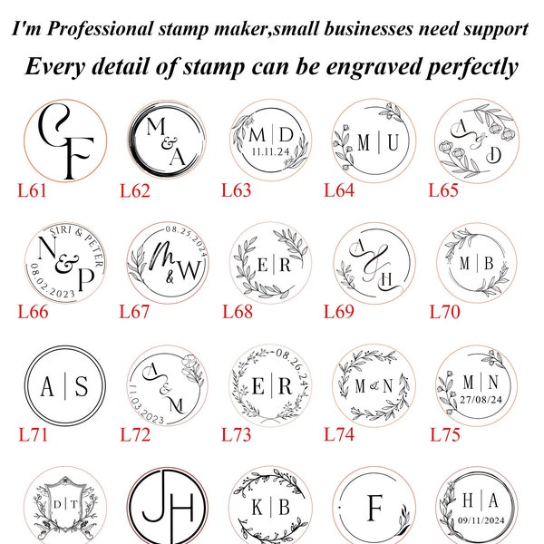 Custom wax seal stamp kit for wedding/gift , Any logo can be engraved , Personalised initials wax stamp kit , Wedding wax seal stamp custom