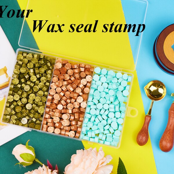 Custom wax seal stamp kit for wedding invitation , Any logo can be engraved , Personalised initials wax seal kit , Wedding wax seal stamp