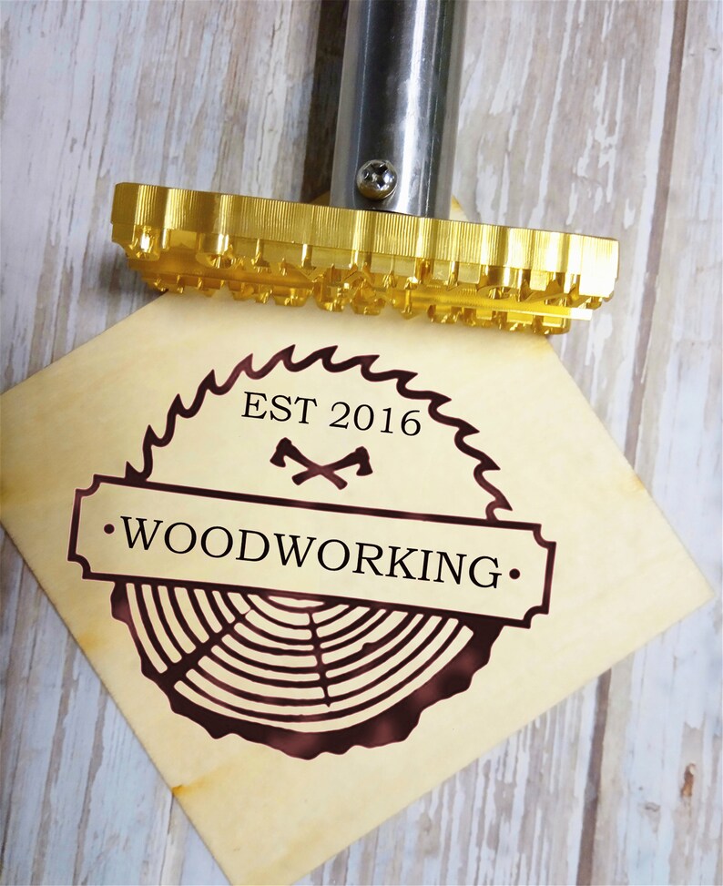 Wood branding iron Custom wood branding stamp Custom logo Etsy