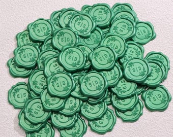 Customized Self-Adhesive Wax Seal Stickers, Personalized Any Logo & Initials Wax Seals Kit, Wedding Self-Adhesive Monogram Wax Seal Set