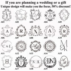 Custom Wax Seal Stamp Kit for Wedding or Gift – Personalized Initial or Logo Wax Stamp Kit for Wedding – Custom Any Logo Wax Seal Stamp Set