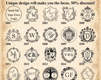 Custom Initial Wax Seal Stamp Kit for Gift, Wax Seal Set, Personalized Couples Wax Stamp Kit for Weddings, Custom Any Logo Wax Seal Stamp