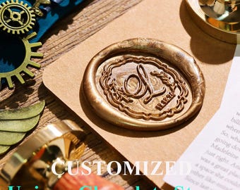 Custom Chocolate Stamp, Stamp For Chocolate – Personalized Initial or Logo Wax Stamp for Weddings, Gift, Custom Wedding Wax Seal Set