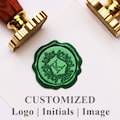 Custom Wax Seal Stamp Kit – Personalized Initial or Logo Wax Stamp for Weddings, Gift, Letters, Custom Any Logo Wax Seal Set with Melt Stove
