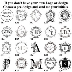 Custom Self-Adhesive Wax Seal Stickers for Wedding or Gift –Personalized Wax Seal Stickers, Customized Wedding Wax Seal Set