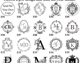 Custom Self-Adhesive Wax Seal Stickers for Wedding or Gift –Personalized Wax Seal Stickers, Customized Wedding Wax Seal Set