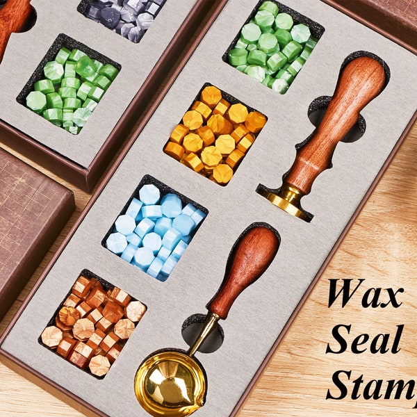 Custom wax seal stamp kit for wedding/gift , Any logo can be engraved , Personalised initials wax stamp kit , Wedding wax seal stamp custom