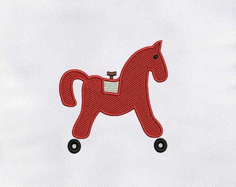 fisher price riding horse on wheels