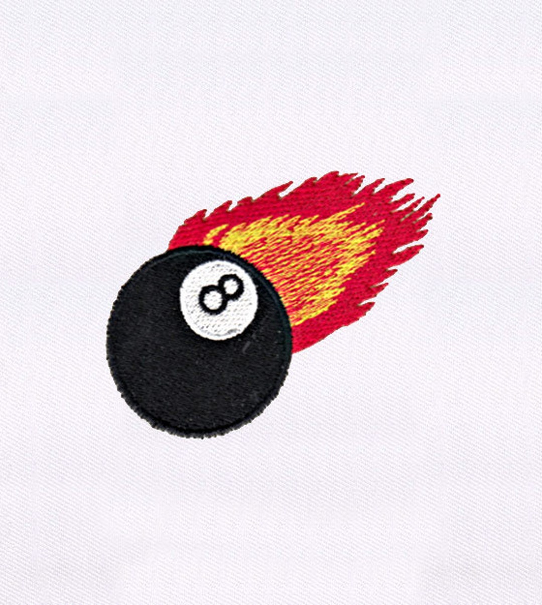 Flaming Billiard 8 Ball Embroidery Design Sport Embroidery Etsy