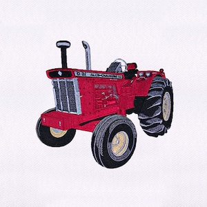 Red Tractor Embroidery Design | Antique Tractor Embroidery Design | Vehicle Embroidery Design | Tractor PES Embroidery Design | Digital File