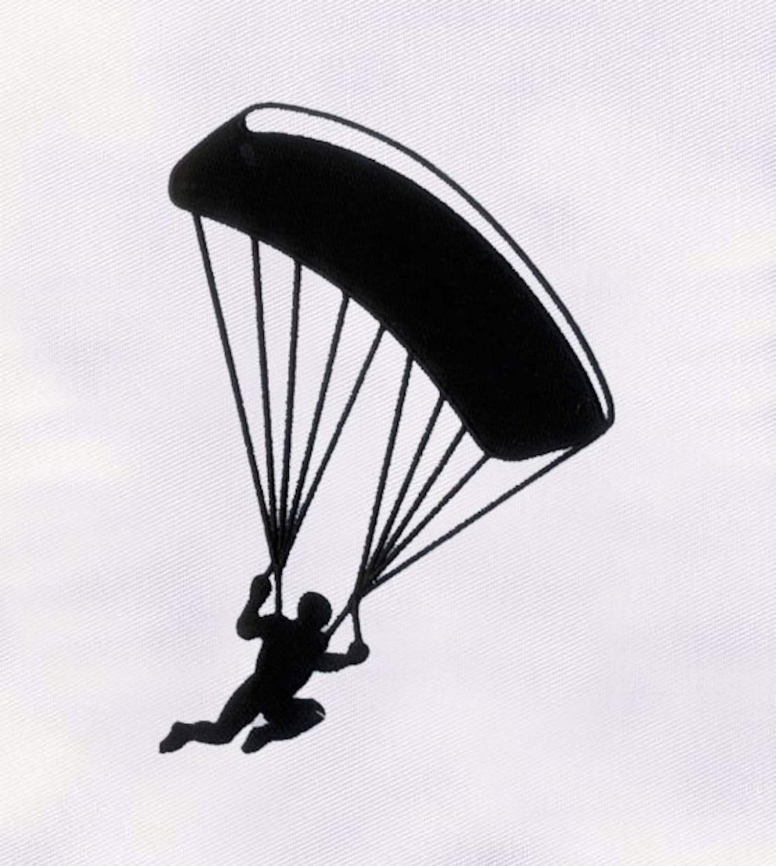 Parachute Machine Embroidery Design skydiver Embroidery Etsy