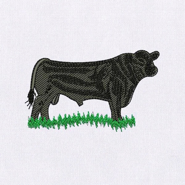 Black Bull Machine Embroidery Design | Animal Embroidery Design |Cow Embroidery Design | 4x4 Bull Embroidery Design |Digital Embroidery File