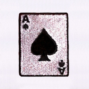 Ace Of Spades Card Embroidery Design | Ace Of Spades Embroidery Design | Card PES File |  Card Machine Embroidery Design | Digital File