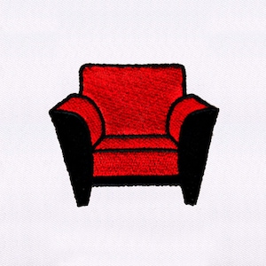 Red Leather Sofa Chair Embroidery Design | Sofa Embroidery Design | Chair Embroidery Design |  Sofa Chair Embroidery Design |Digital File
