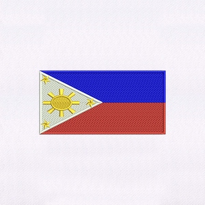 Flag of the Philippines Embroidery Design  |Philippines Flag Embroidery Design |Philippines Embroidery Design | Flag PES File | Digital File