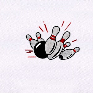 Pins Ball Embroidery Design |Sport Embroidery Design | Game Embroidery Design |Bowling Embroidery Design |Bowling Pin PES File |Digital File