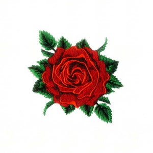 Beautiful Red Rose Machine Embroidery Design |Flower Embroidery Design | Rose PES Embroidery File | Rose Embroidery Design | Digital File