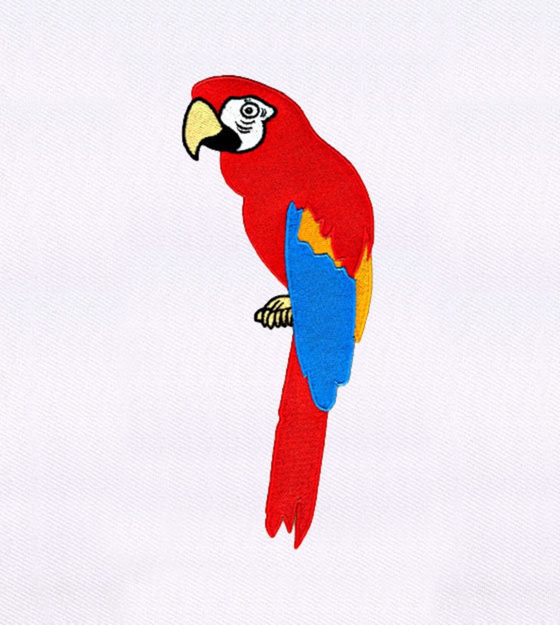 Macaw embroidery design bird embroidery design red  blue  etsy Macaw embroidery design bird embroidery design red  blue  etsy