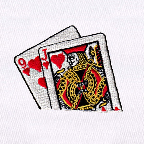 Playing Cards Embroidery Design |Card Game Embroidery Design |Nine and Jack of Hearts Embroidery Design |Jack Card Machine Embroidery Design