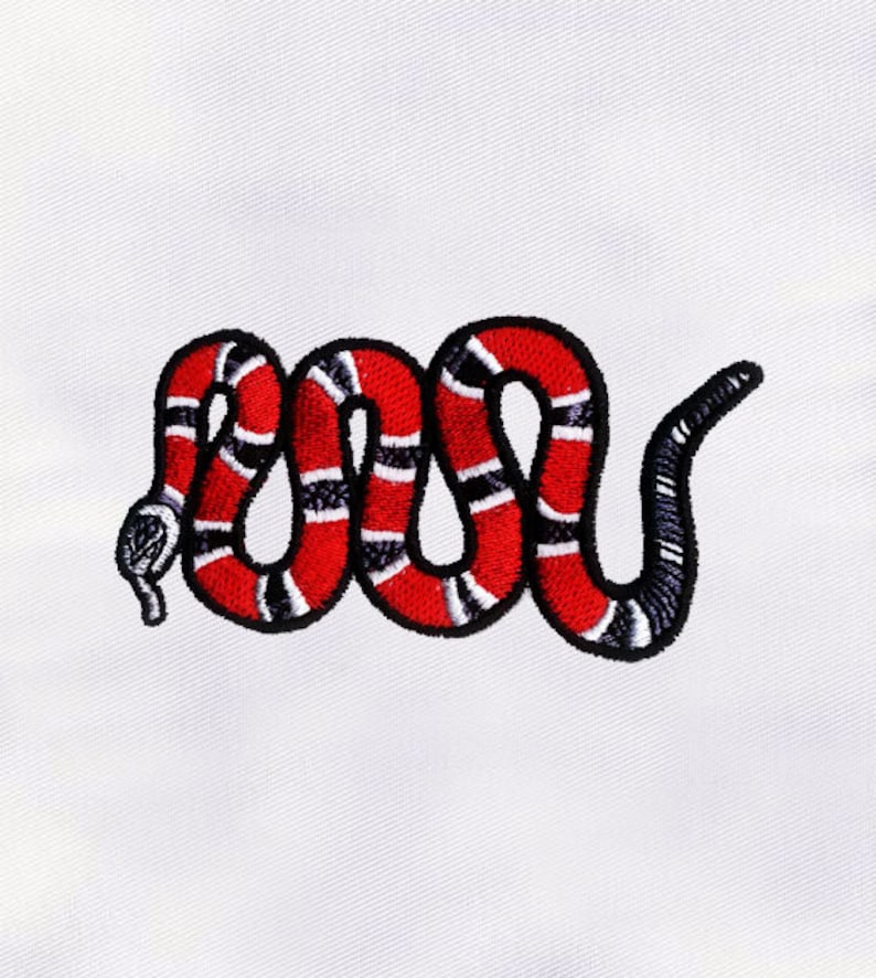 Colorful rattlesnake machine embroidery design reptile  etsy