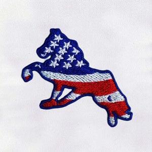 USA Horse Flag Embroidery Design|USA Embroidery Design|Horse Embroidery Design|Animal Embroidery Design| USA Flag Horse Embroidery Design