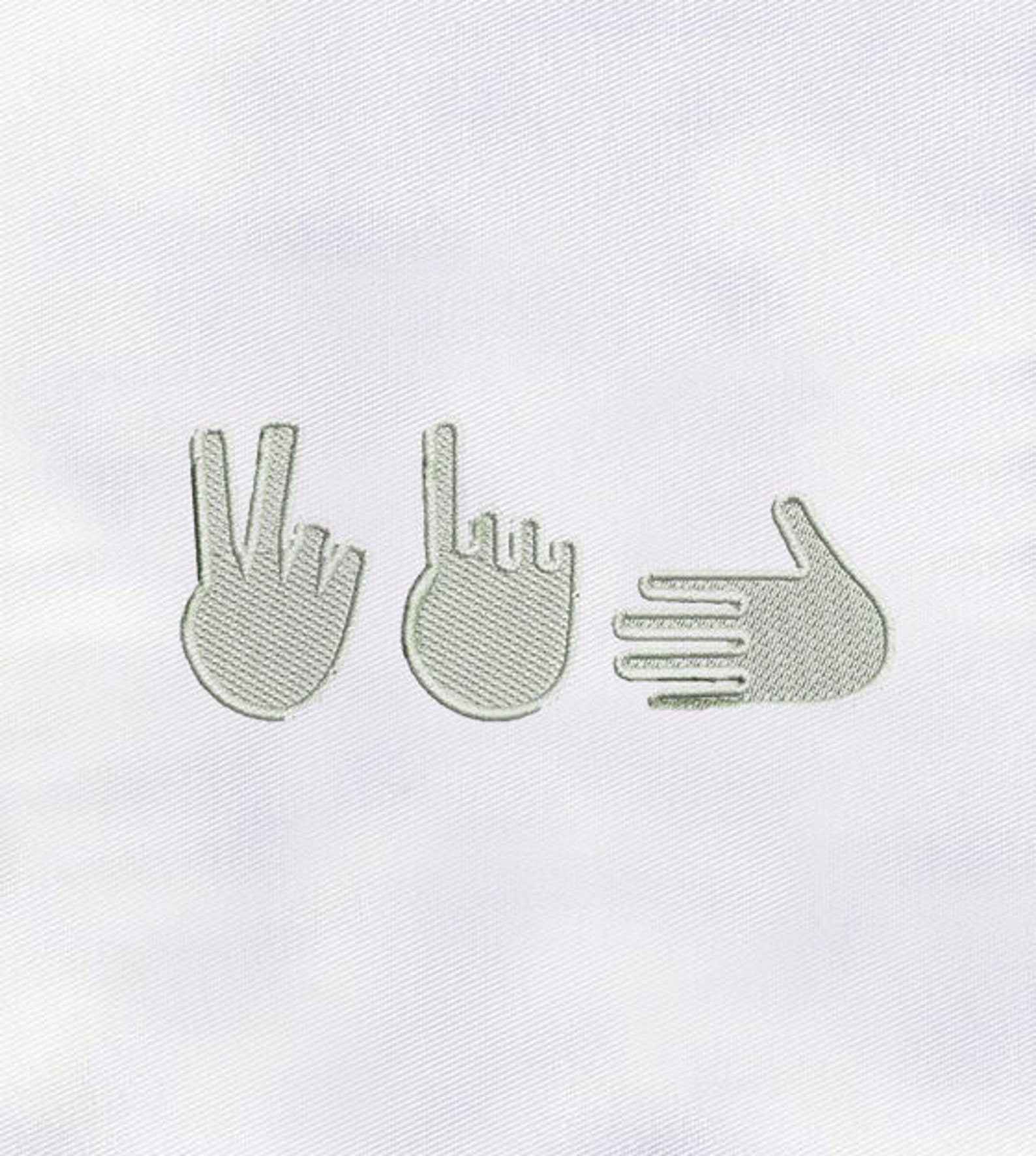 Hand Signs Machine Embroidery Design Hand Embroidery Design | Etsy