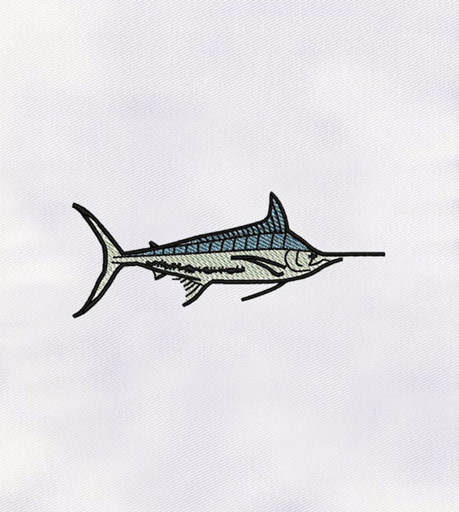 Atlantic Blue Marlin Fish Embroidery Design Sea Animal | Etsy