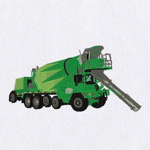 Concrete Mixer Truck Embroidery Design |Vehicle Embroidery Design |Truck PES File |6x10 Cement Truck Machine Embroidery Design |Digital File