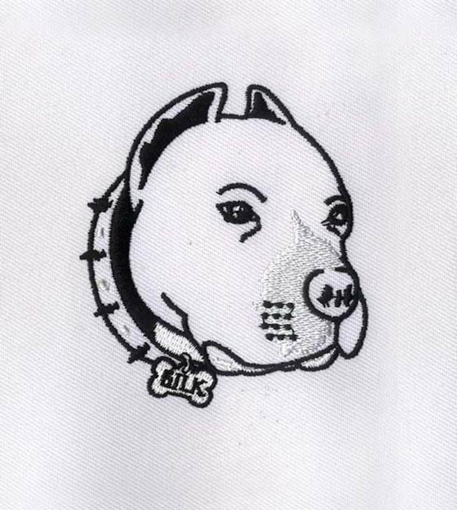 Pit Bull Embroidery Design animal Embroidery Design Dog Etsy