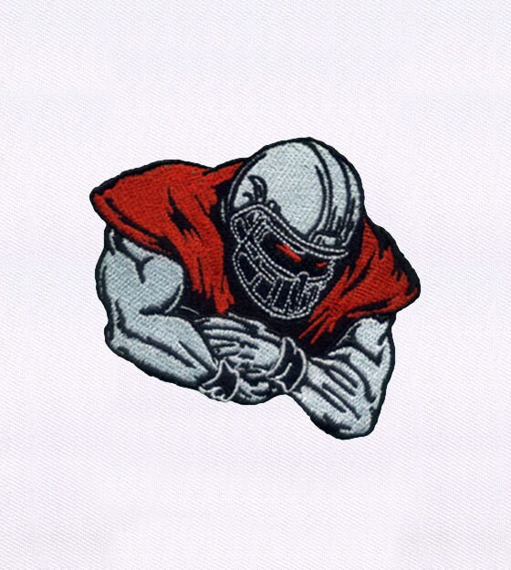 American Football Player Embroidery Design Football Etsy