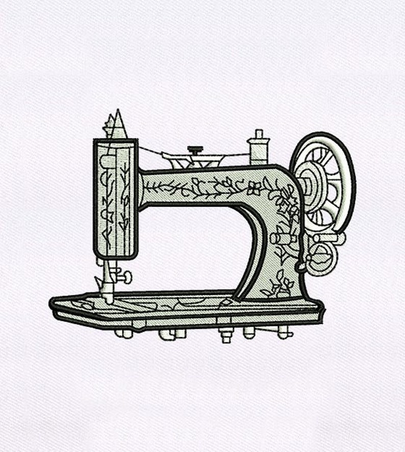 Classic Sewing Machine Embroidery Design Machine Embroidery Etsy
