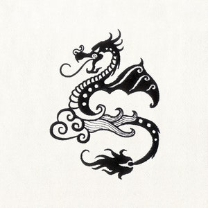 Creative Dragon Machine Embroidery Design |Mythical Embroidery Design |Dragon DST Embroidery File| Dragon Embroidery Design |Digital File