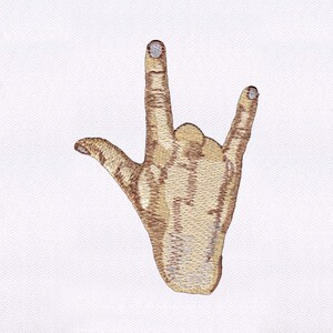 Rock on Showcasing Fingers Embroidery Design |Hand Embroidery Design |Finger Embroidery Design | 4x4 Rock on Embroidery Design |Digital File