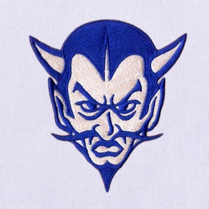 Blue Devil Embroidery Design |Blue Devil Head Embroidery Design | Evil Embroidery Design | 8x8 Devil Machine Embroidery Design |Digital File