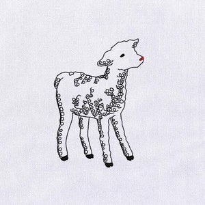 Charming Baby Goat Embroidery Design | Animal Embroidery Design | Goat PES Embroidery File | 5x5 Baby Goat Embroidery Design | Digital File