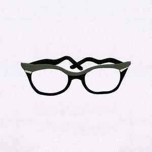 Wavy Vintage Style Eyeglasses Embroidery Design |Glasses Embroidery Design | Eyed Glasses Machine Embroidery Design |Digital Embroidery File