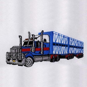 Blue Truck Embroidery Design |Vehicle Embroidery Design| Transport Embroidery Design |5x5 Truck PES Embroidery Design |Truck Embroidery File