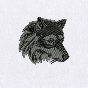 Wolf Head Machine Embroidery Design | Animal Embroidery Design |Wolf Head DST Embroidery File | 2.5x2.5 Wolf Embroidery Design |Digital File