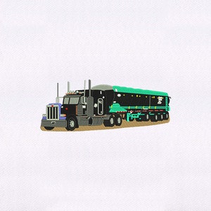 Big Rig Truck Embroidery Design | Truck Embroidery Design | Vehicle Embroidery Design |Transportation Truck| Truck Machine Embroidery Design