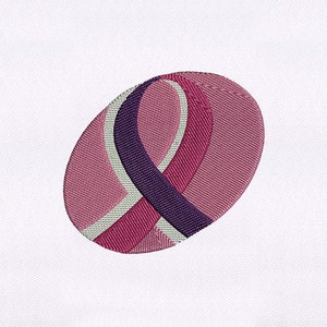 Cancer Ribbon Embroidery Designs  | Breast Cancer Embroidery Design | Breast Cancer Awareness Embroidery Design |4x4 Digital Embroidery File