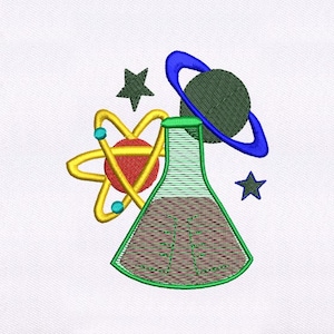 Chemie Stickerei Design | Wissenschaft Stickerei Design | Trank Stickerei Design | Labor Stickerei Design |  Science PES-Datei