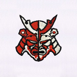 Samurai Mask Embroidery Design | Mask Embroidery Design | Samurai Mask | Mask Machine Embroidery File |  Samurai Mask Embroidery Design