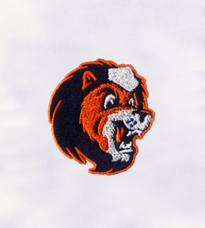 Roaring Lion Face Embroidery Design Lion Head Embroidery Design Digital File Animal Embroidery Design 4x4 Roaring Lion Embroidery Design